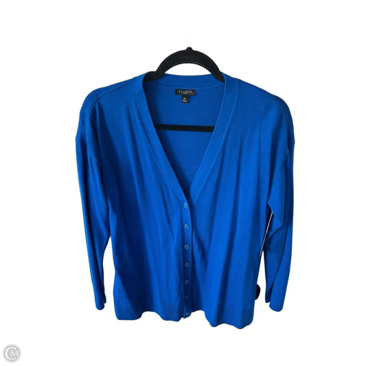 Sweater Cardigan By Talbots In Blue, Size: Mp