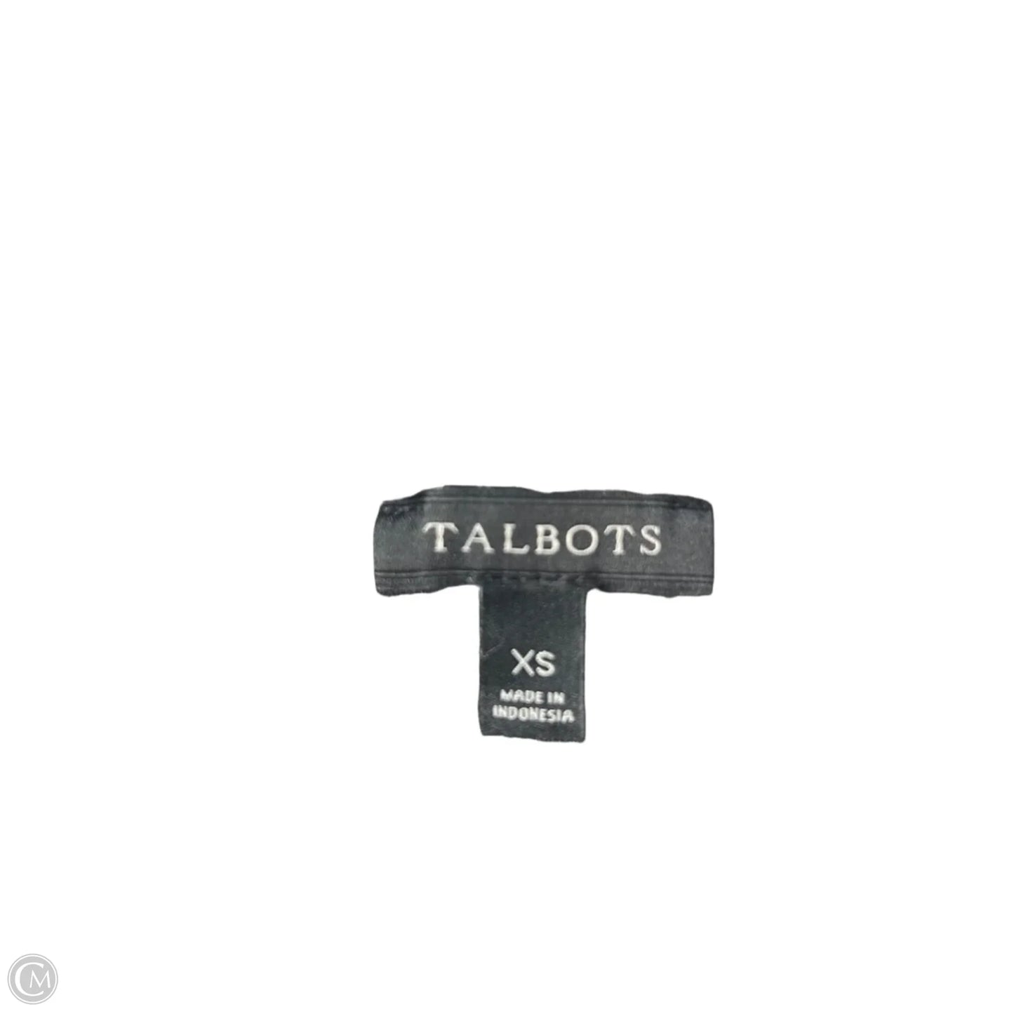 Top 3/4 Sleeve By Talbots In Black & Tan, Size: Xs
