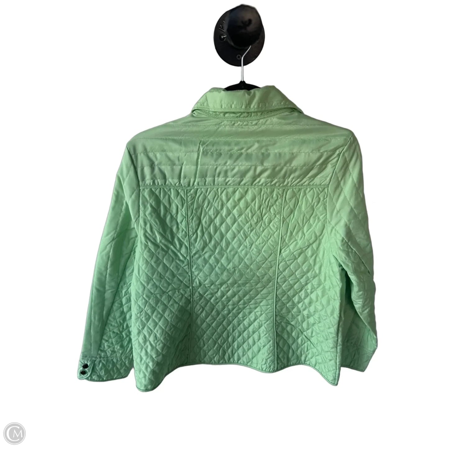Jacket Puffer & Quilted By Jane Ashley In Green, Size: L