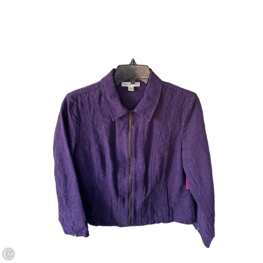 Jacket Denim By Coldwater Creek In Purple, Size: Lp
