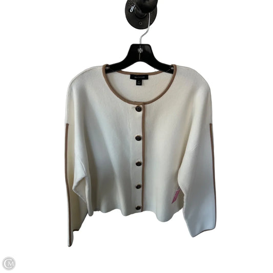 Sweater Cardigan By Ann Taylor In Cream & Tan, Size: Xl