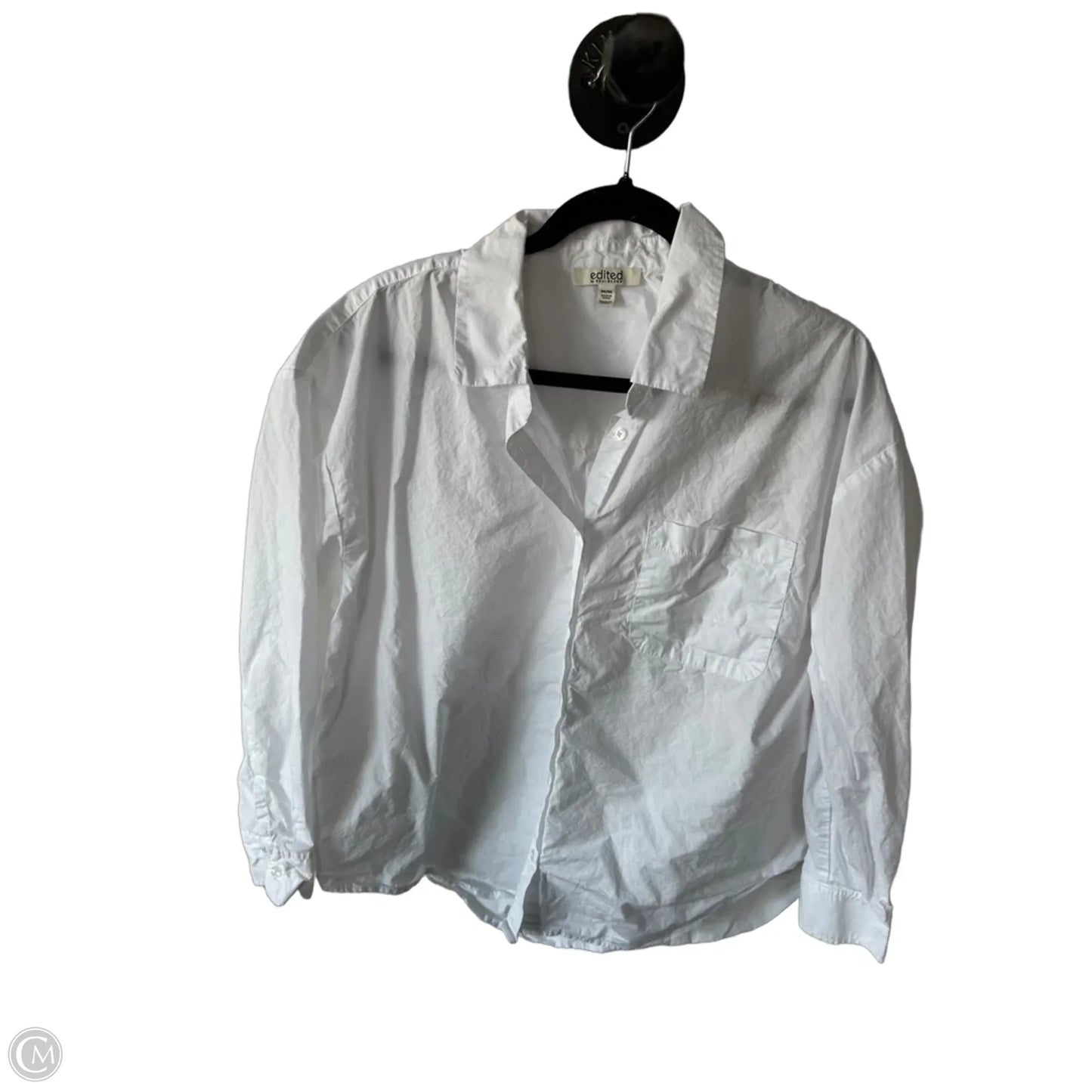 Blouse Long Sleeve By Cmc In White, Size: M