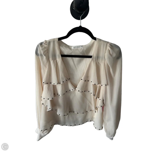 Blouse Long Sleeve By 12th Tribe In Cream, Size: S