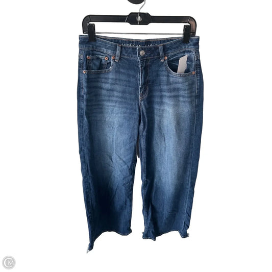 Jeans Wide Leg By American Eagle In Blue Denim, Size: 2