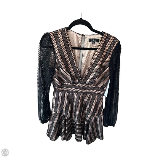 Dress Party Short By Lulus In Black & Tan, Size: S