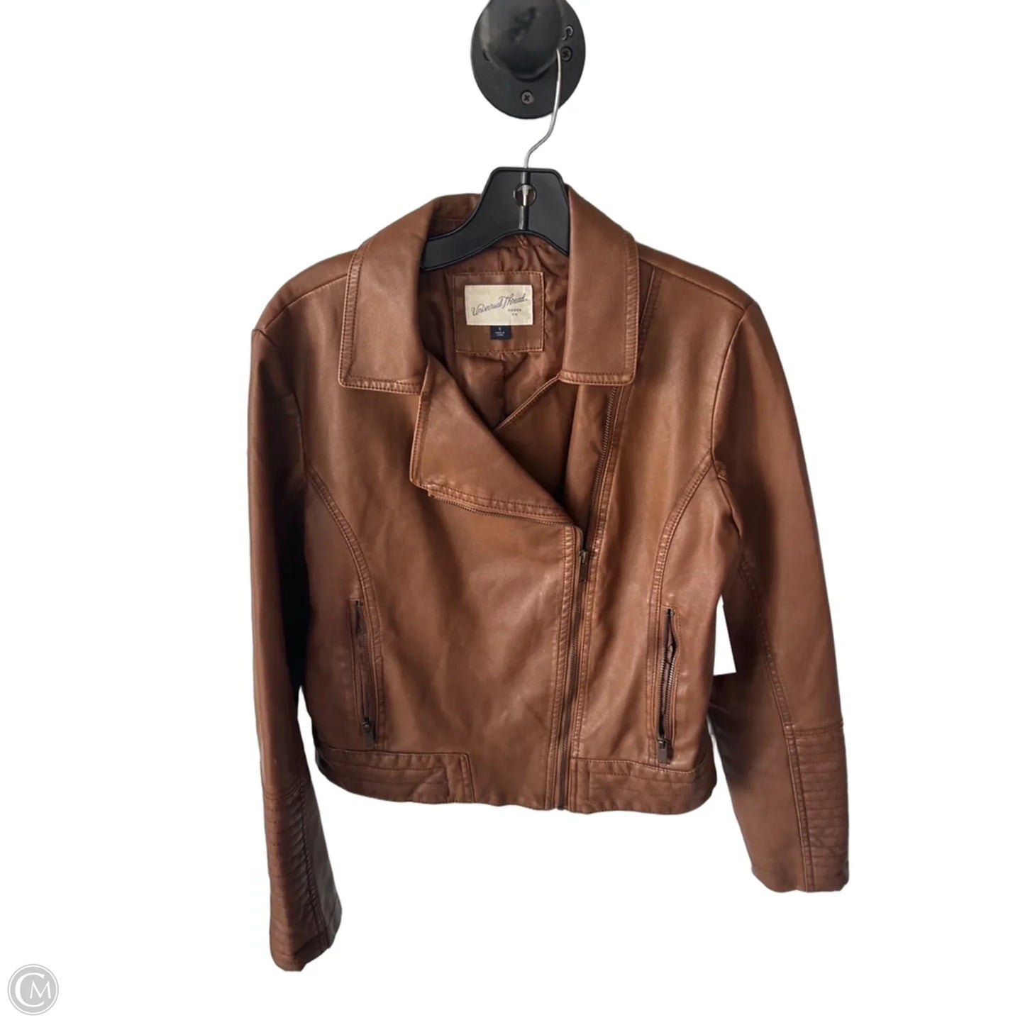 Jacket Moto By Universal Thread In Brown, Size: S