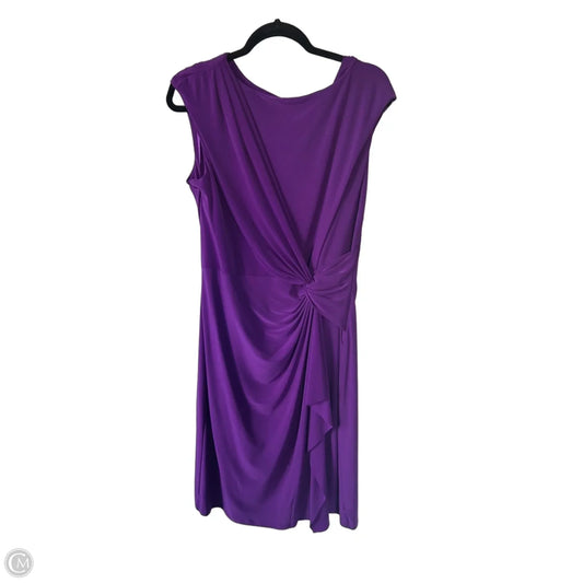 Dress Party Midi By Lauren By Ralph Lauren In Purple, Size: Xl