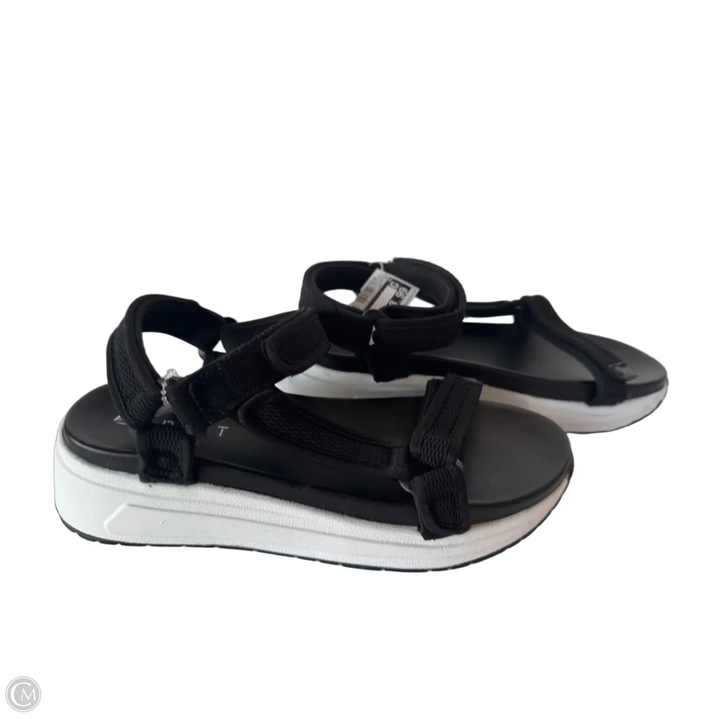 Sandals Flats By Esprit In Black & White, Size: 9
