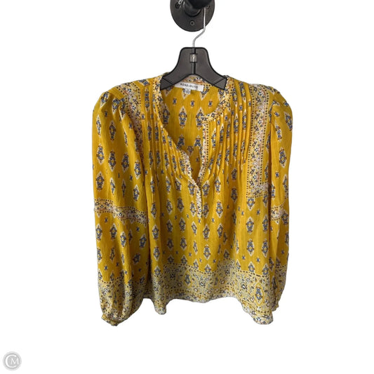 Blouse Long Sleeve By Rose And Olive In Yellow, Size: S