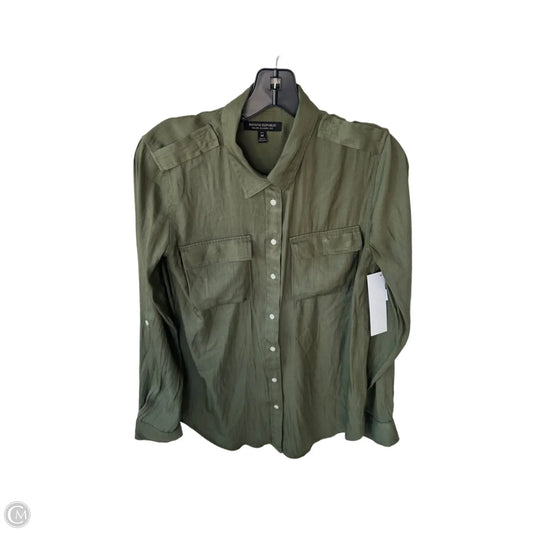 Blouse Long Sleeve By Banana Republic In Green, Size: M
