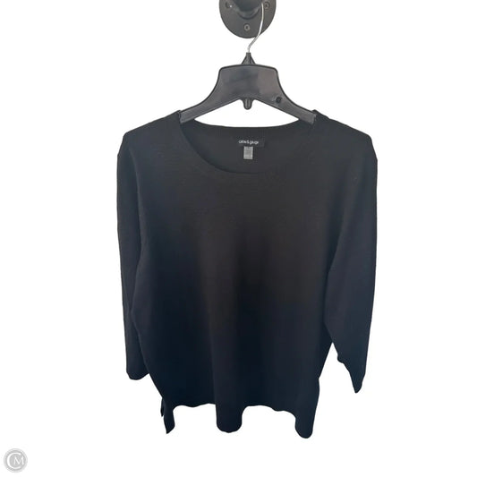 Sweater By Cable And Gauge In Black, Size: 2x
