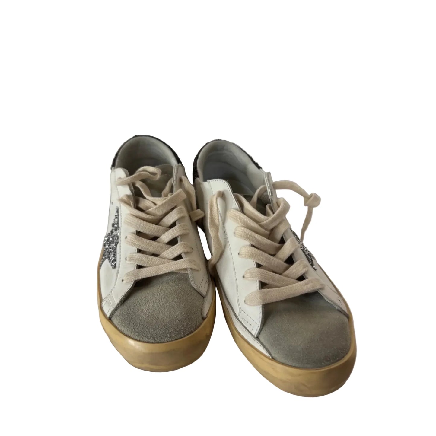Shoes Luxury Designer By Golden Goose In Red & White, Size: 6.5