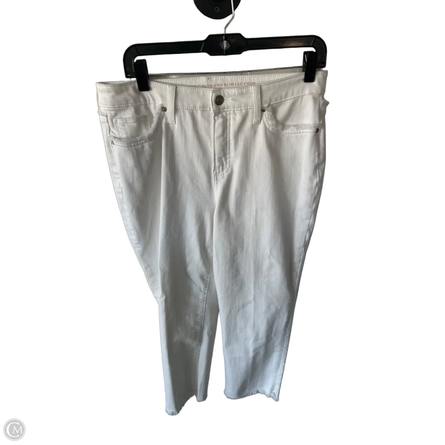 Jeans Cropped By Chicos In White Denim, Size: 6