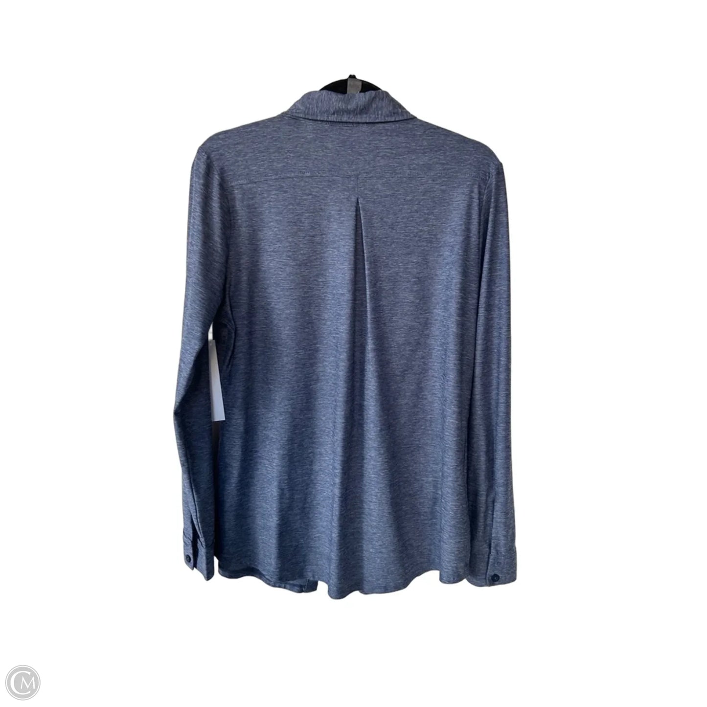 Blouse Long Sleeve By Eddie Bauer In Blue, Size: L