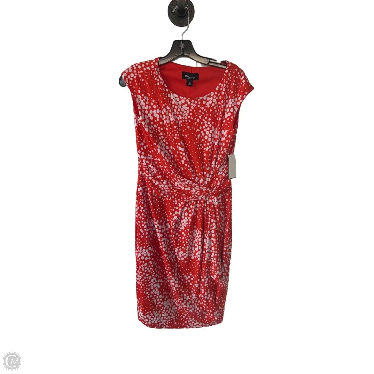 Dress Work By Clothes Mentor In Orange & White, Size: M