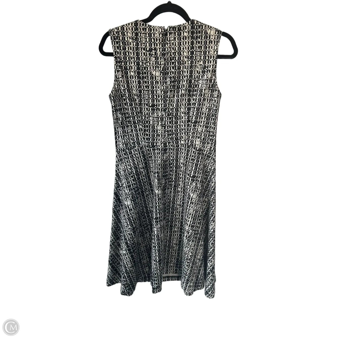 Dress Work By Calvin Klein In Black & Cream, Size: S