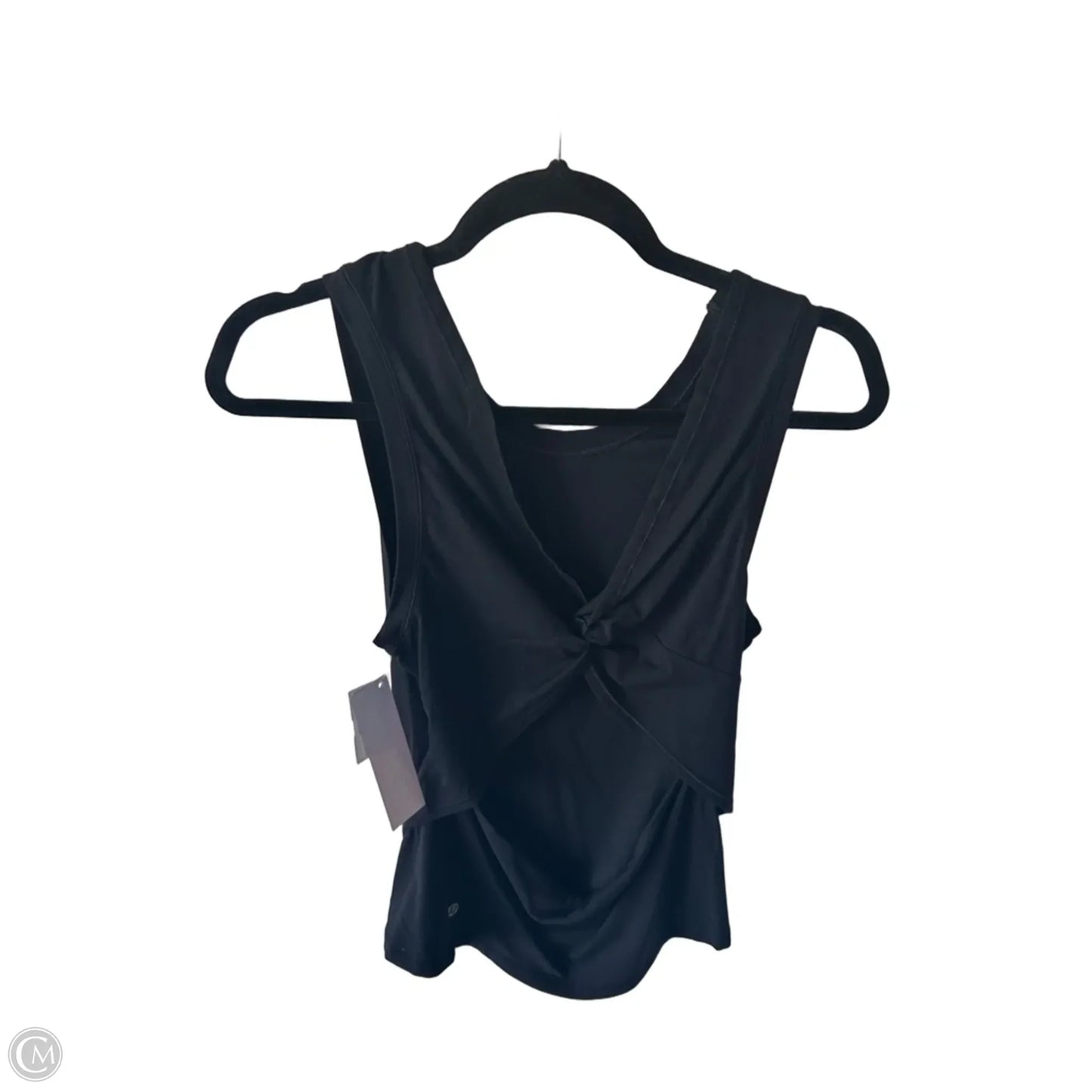 Athletic Top Short Sleeve By Lululemon In Black, Size: S