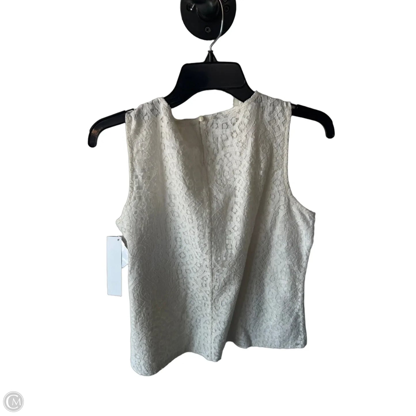 Blouse Sleeveless By Talbots In Cream, Size: Lp
