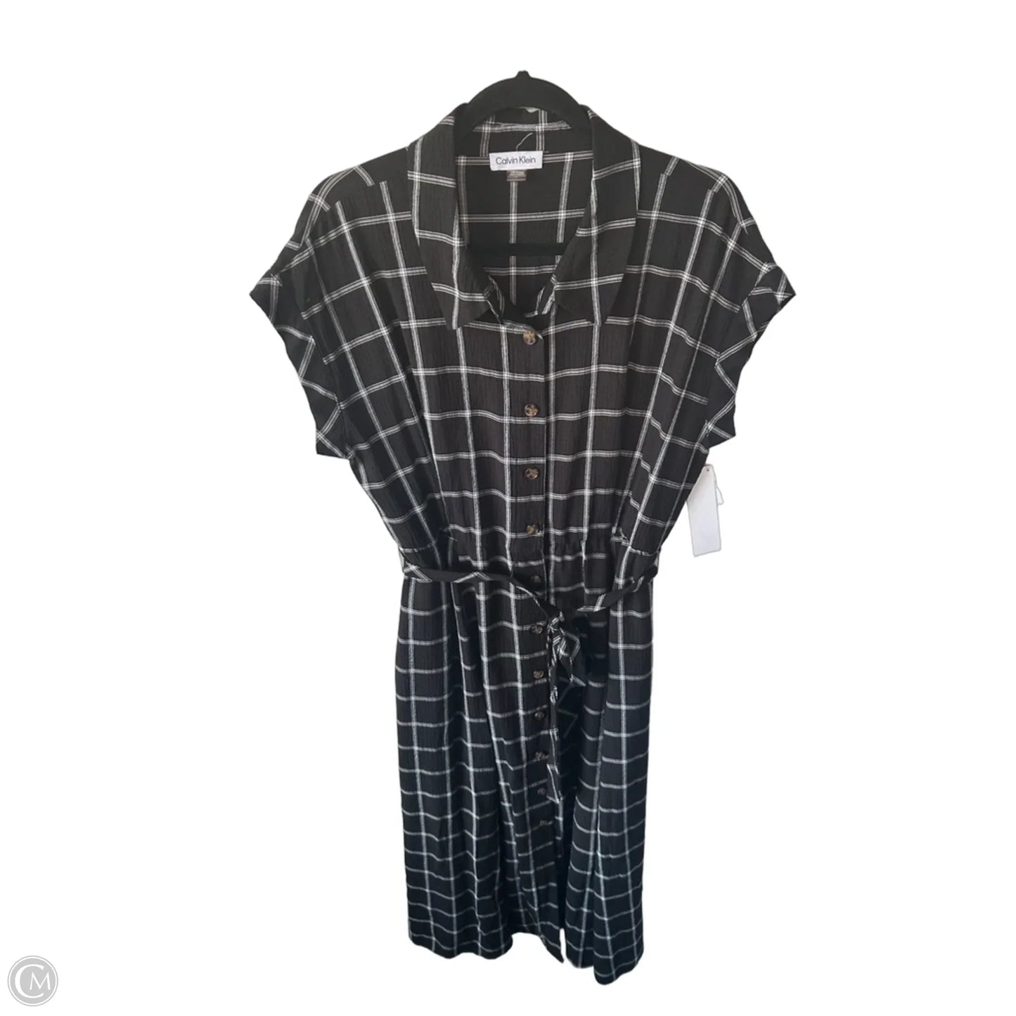 Dress Work By Calvin Klein In Black & White, Size: Xl