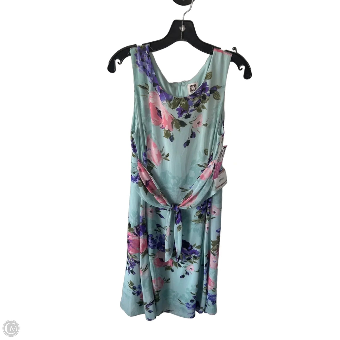 Dress Party Midi By Anne Klein In Green & Purple, Size: L