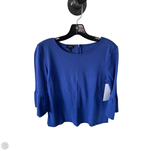Top 3/4 Sleeve By Talbots In Blue, Size: Mp