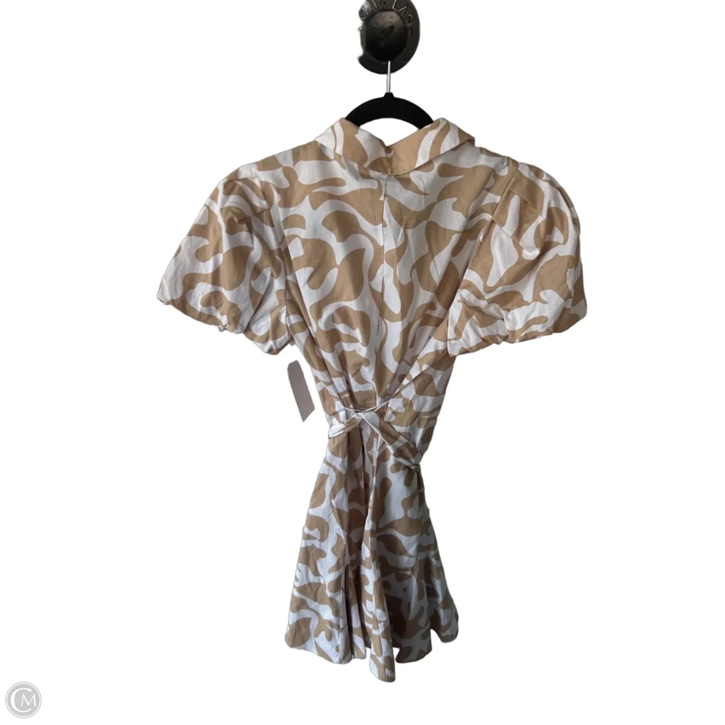 Dress Casual Short By Cynthia Steffe In Tan & White, Size: S