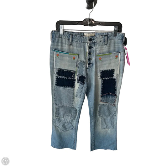 Jeans Straight By Free People In Blue Denim, Size: 6