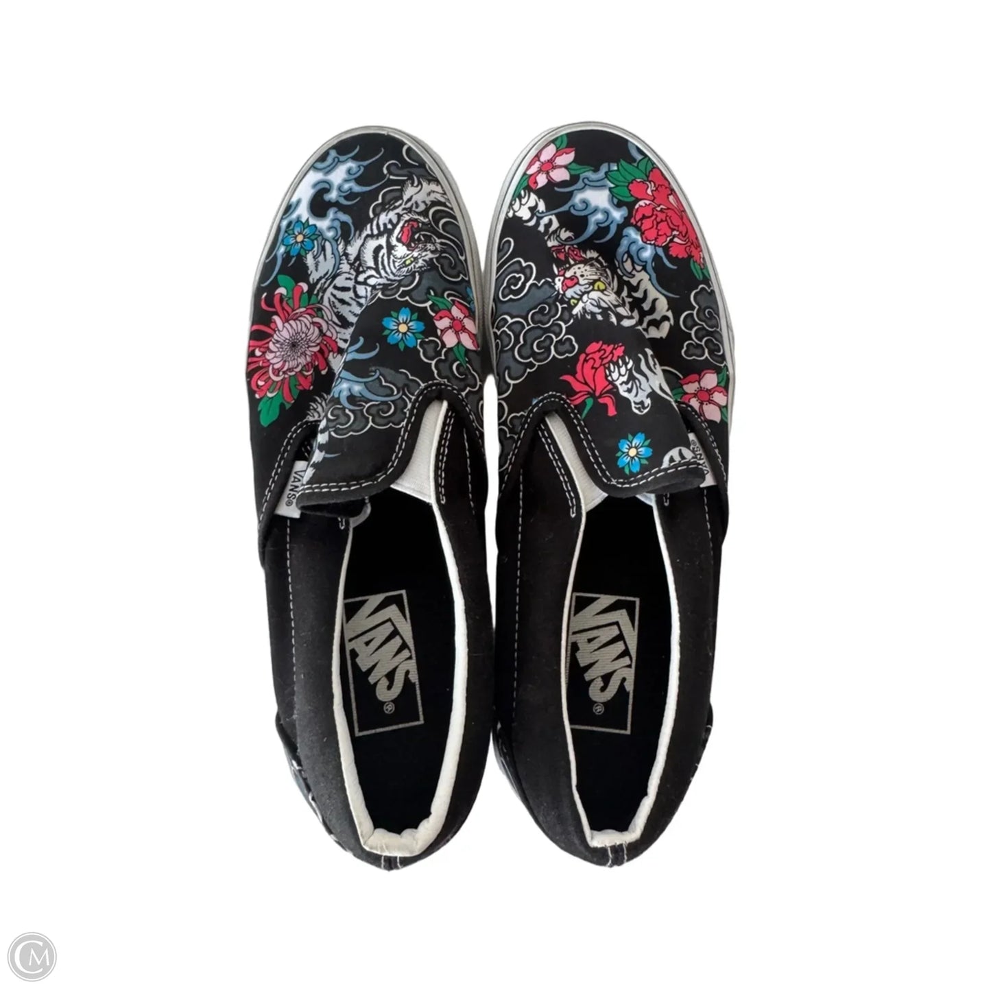 Shoes Sneakers By Vans In Black & White, Size: 9.5