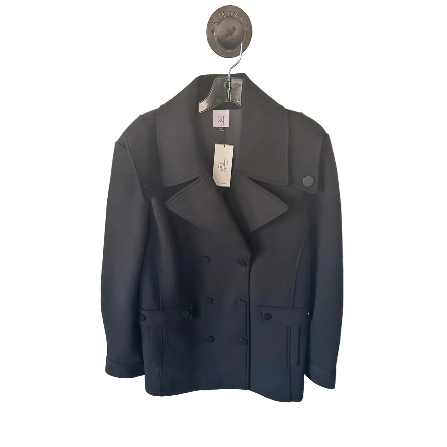 Coat Peacoat By Cabi In Black, Size: L