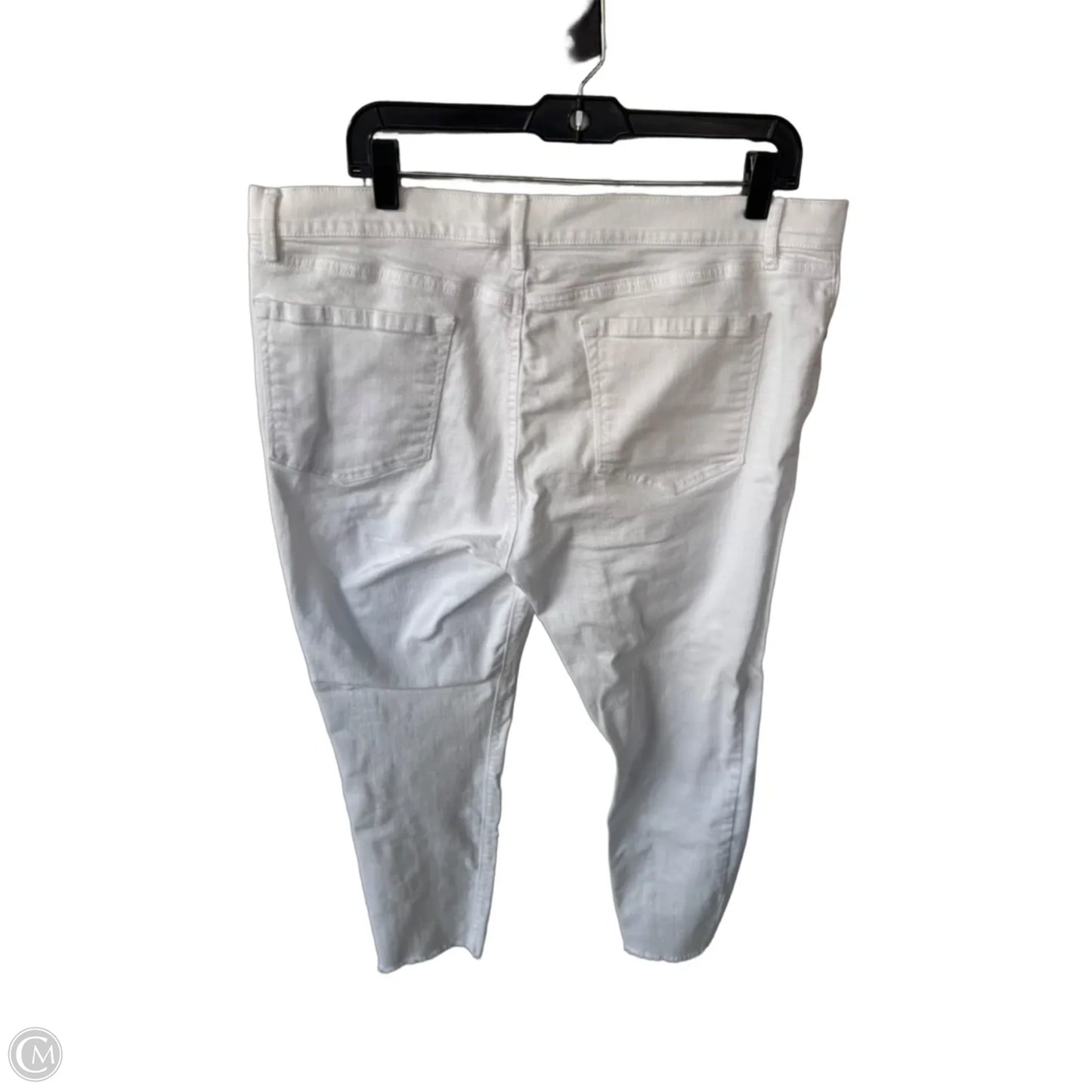 Jeans Skinny By Loft In White Denim, Size: 16
