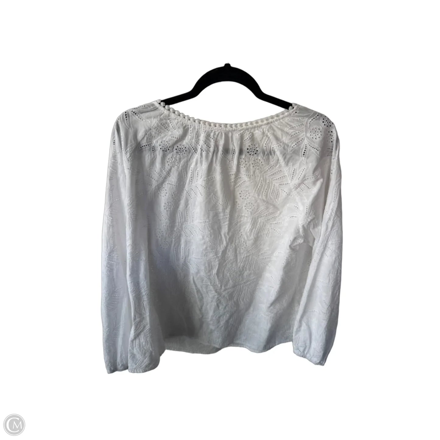 Top Long Sleeve By Solitaire In White, Size: Xl