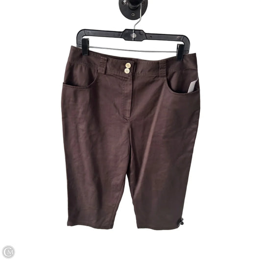 Capris Luxury Designer By St John Collection In Brown, Size: 12