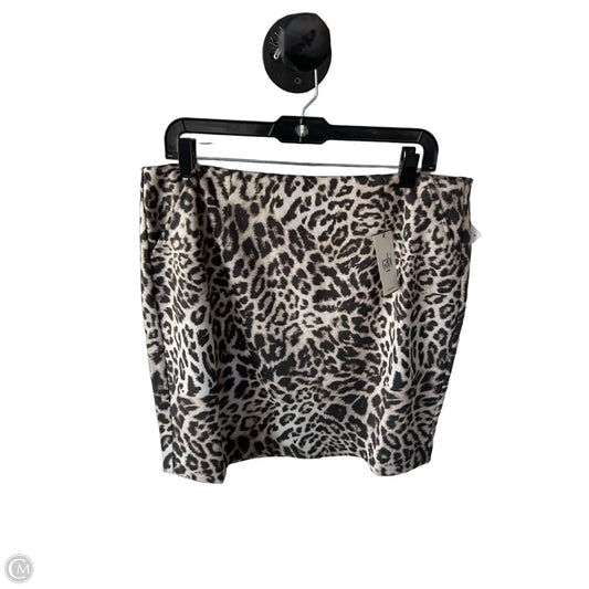 Skirt Mini & Short By Cabi In Leopard Print, Size: 14