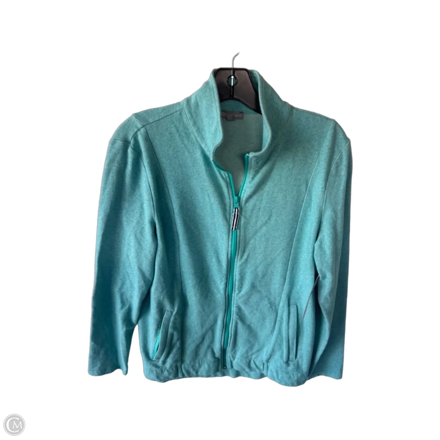 Sweatshirt Collar By Talbots In Green, Size: M
