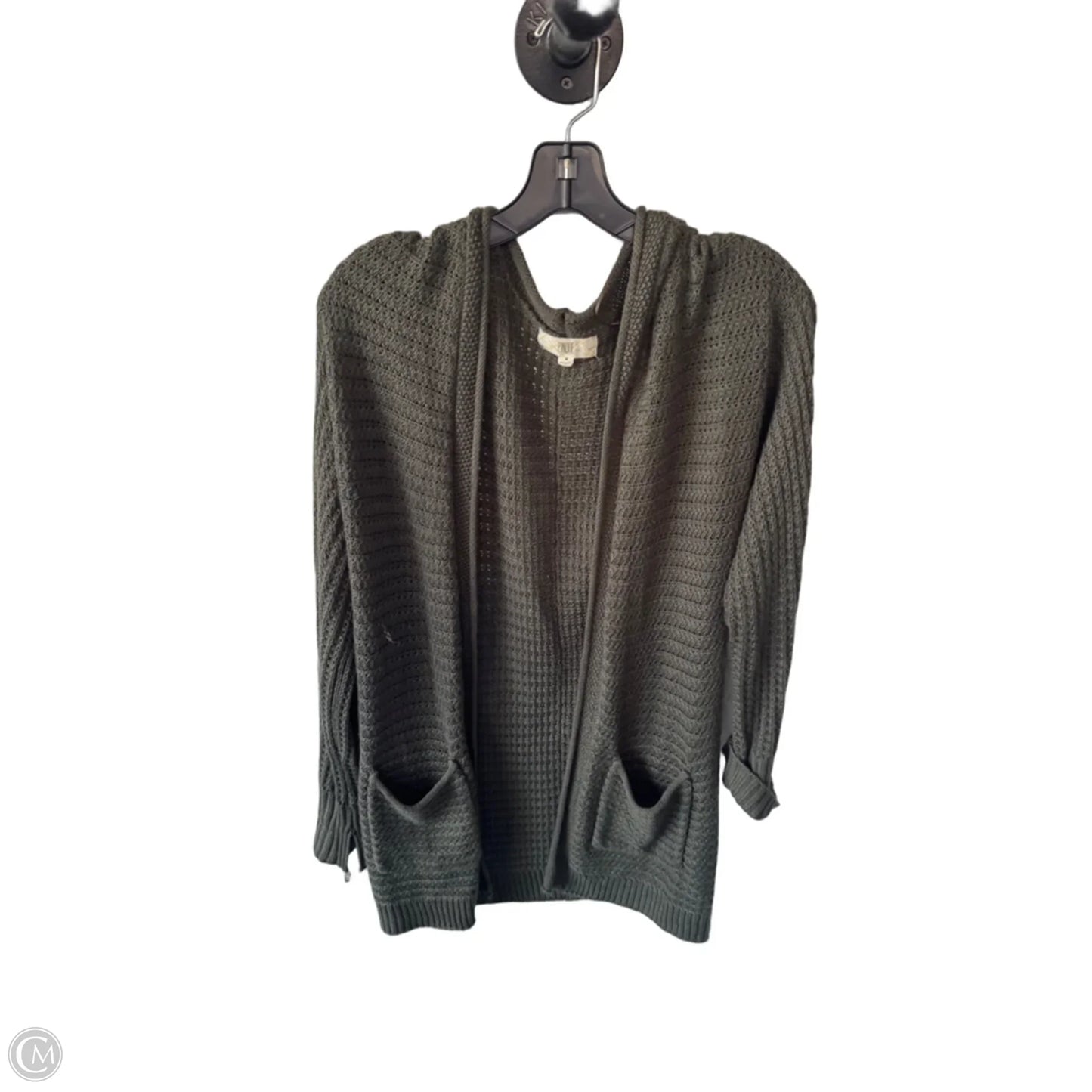 Sweater Cardigan By Clothes Mentor In Green, Size: M