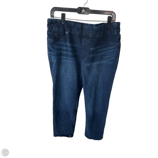Jeans Straight By Chicos In Blue Denim, Size: 14