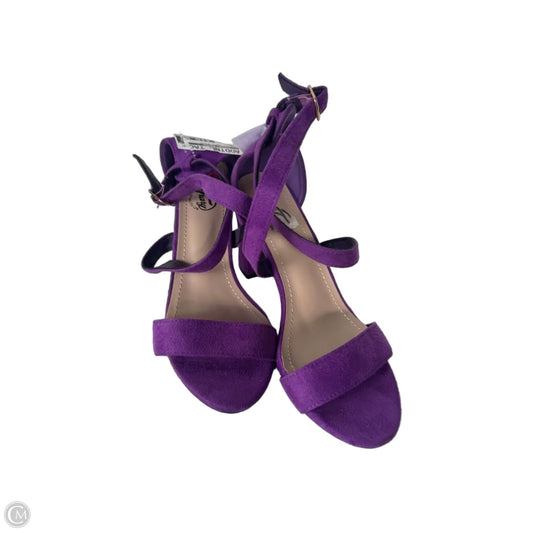 Sandals Heels Block By Clothes Mentor In Purple, Size: 7