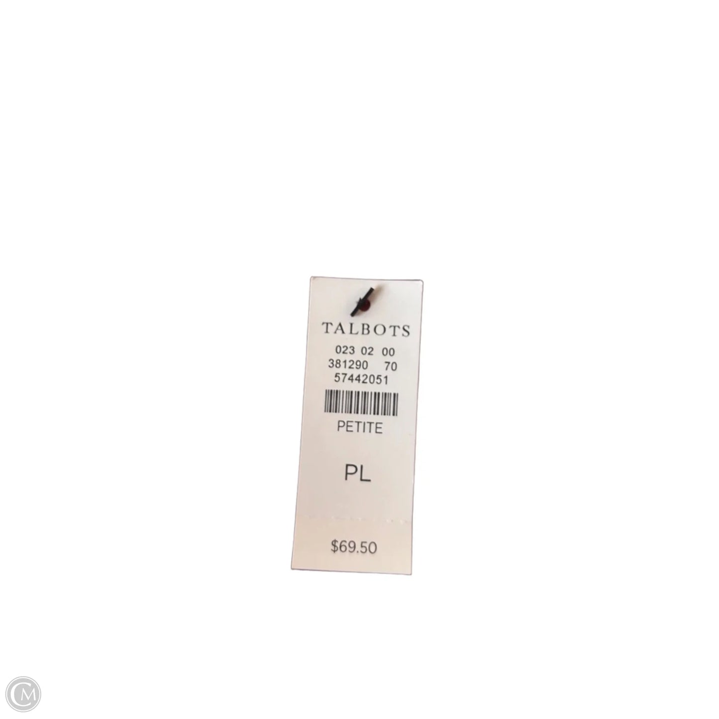 Top Long Sleeve By Talbots In Black & White, Size: Lp