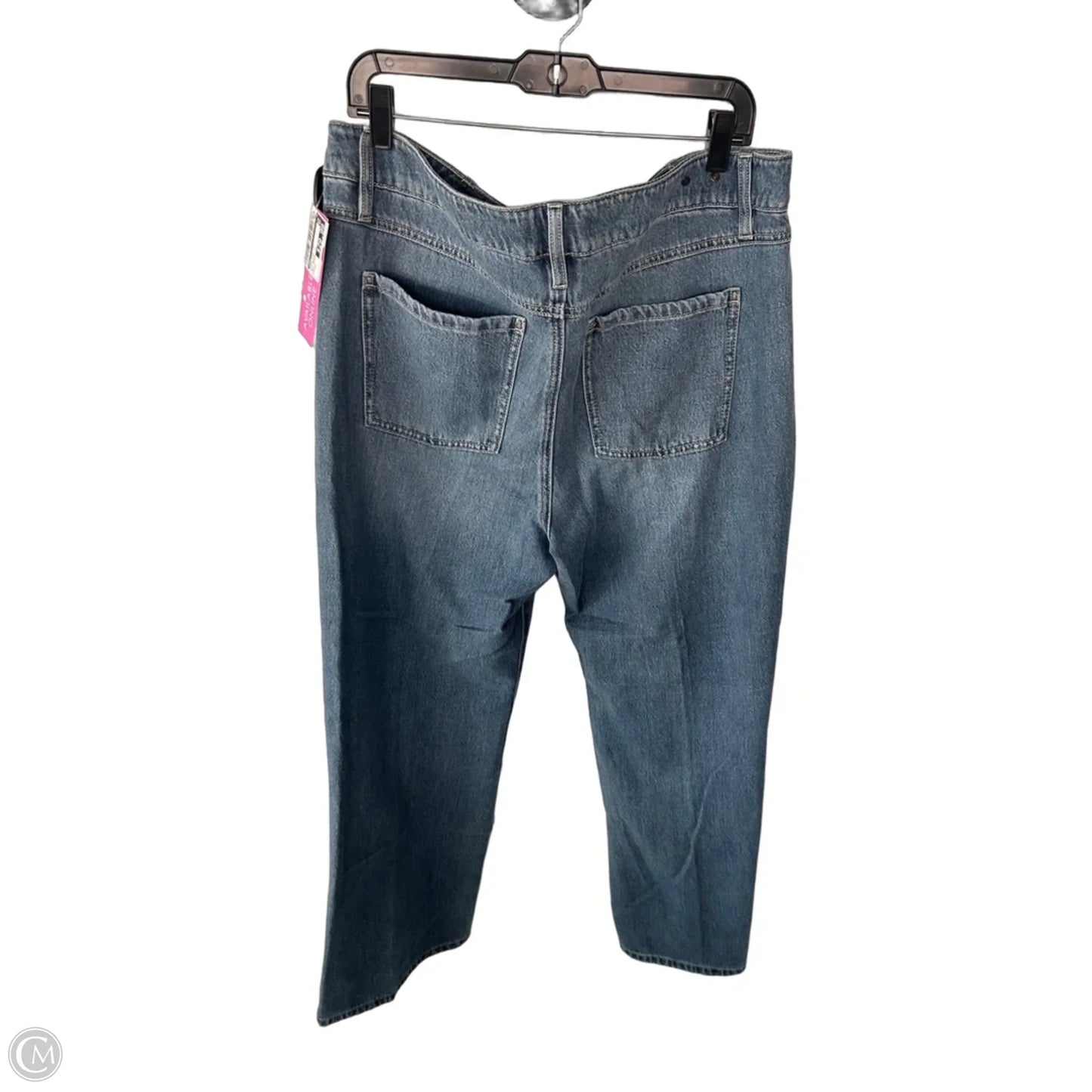 Jeans Wide Leg By Cabi In Blue Denim, Size: 14