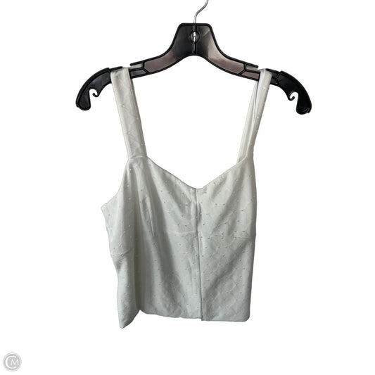 Blouse Sleeveless By Cabi In White, Size: Xl