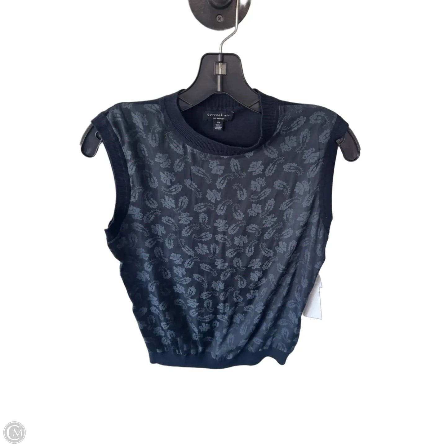 Blouse Sleeveless By Current Air In Navy, Size: Xs