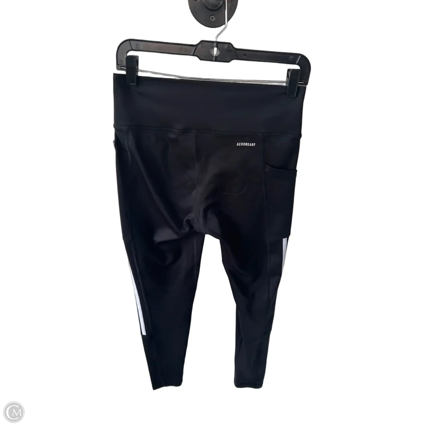Athletic Leggings By Adidas In Black & White, Size: M