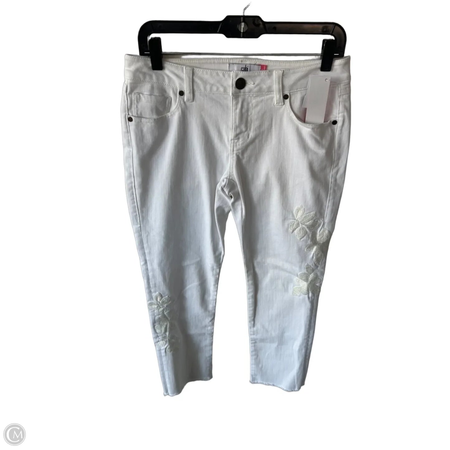 Jeans Boyfriend By Cabi In White Denim, Size: 4