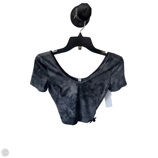 Athletic Top Short Sleeve By Lululemon In Grey, Size: 2