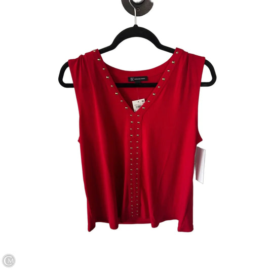 Blouse Sleeveless By Inc In Red, Size: L