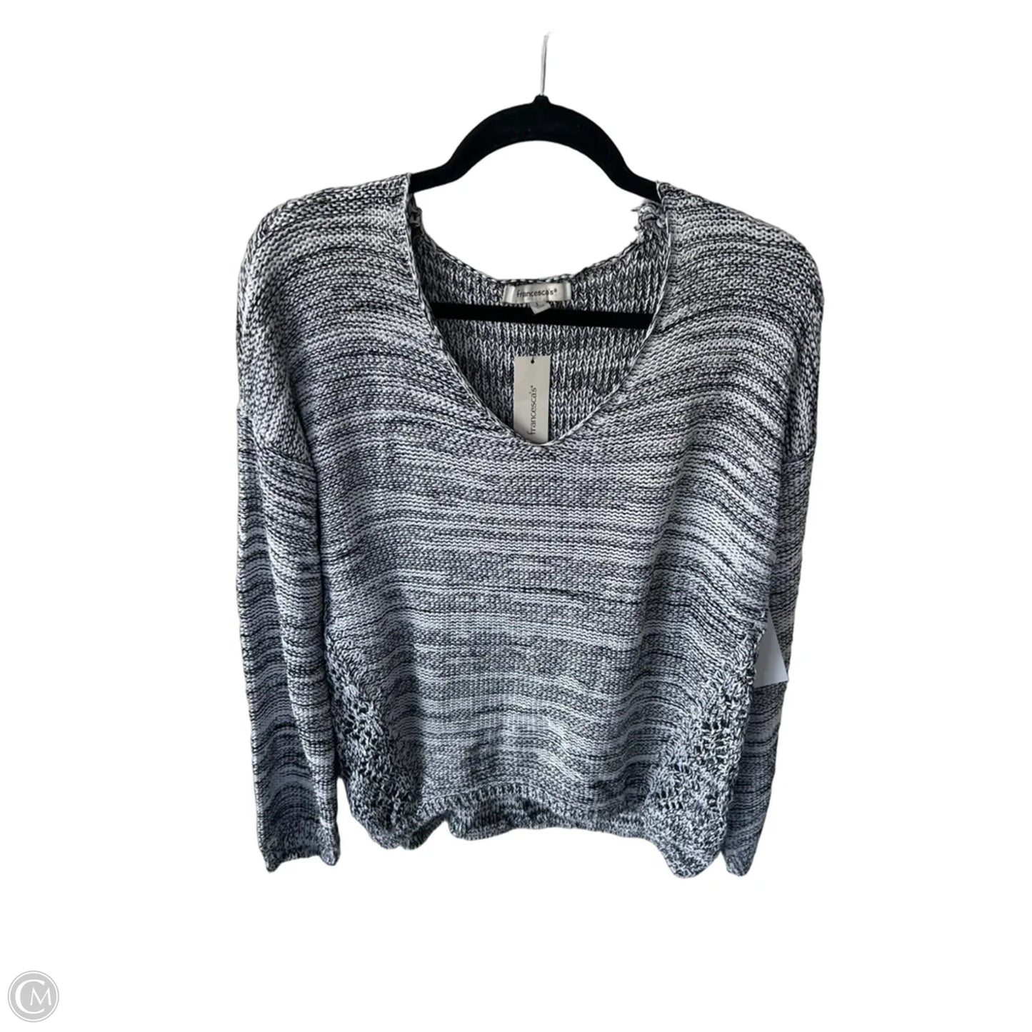 Sweater By Francesca’s In Black & White, Size: L