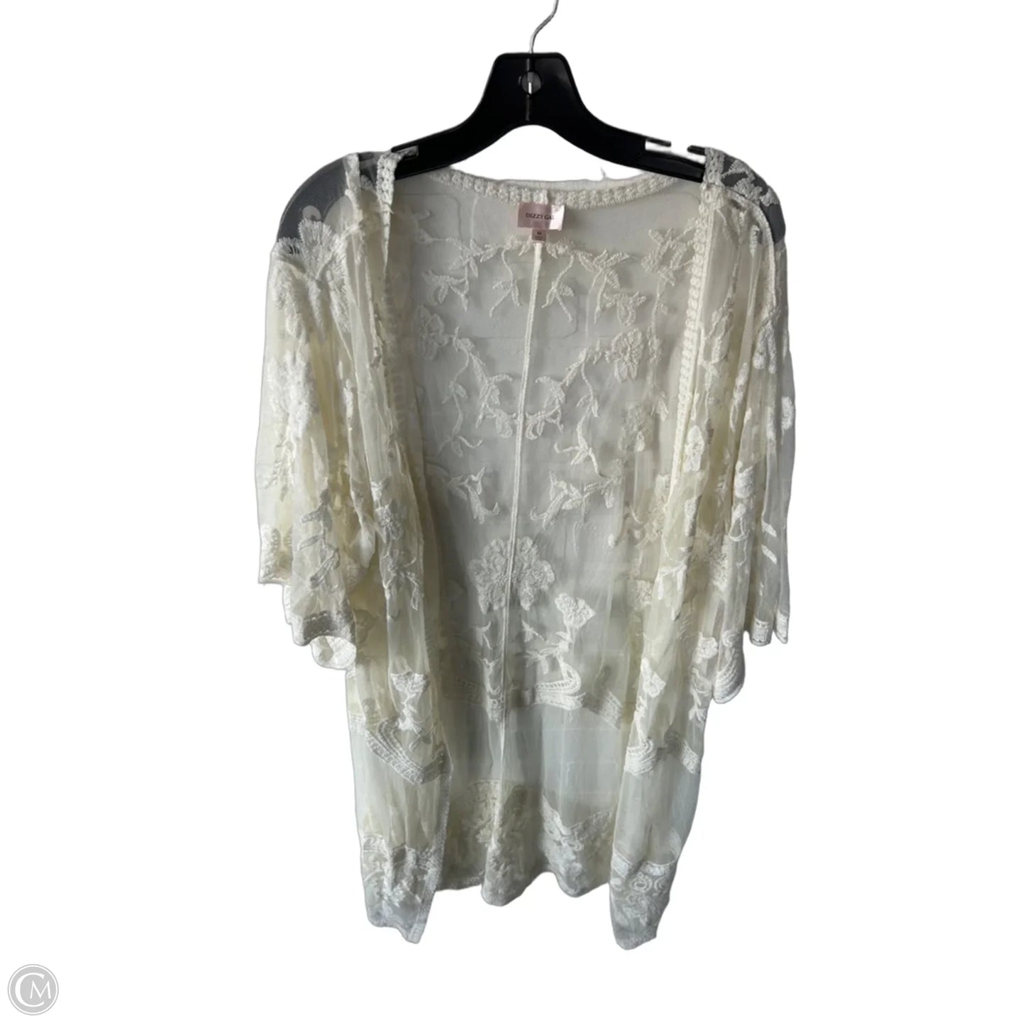 Kimono By Clothes Mentor In Cream, Size: M