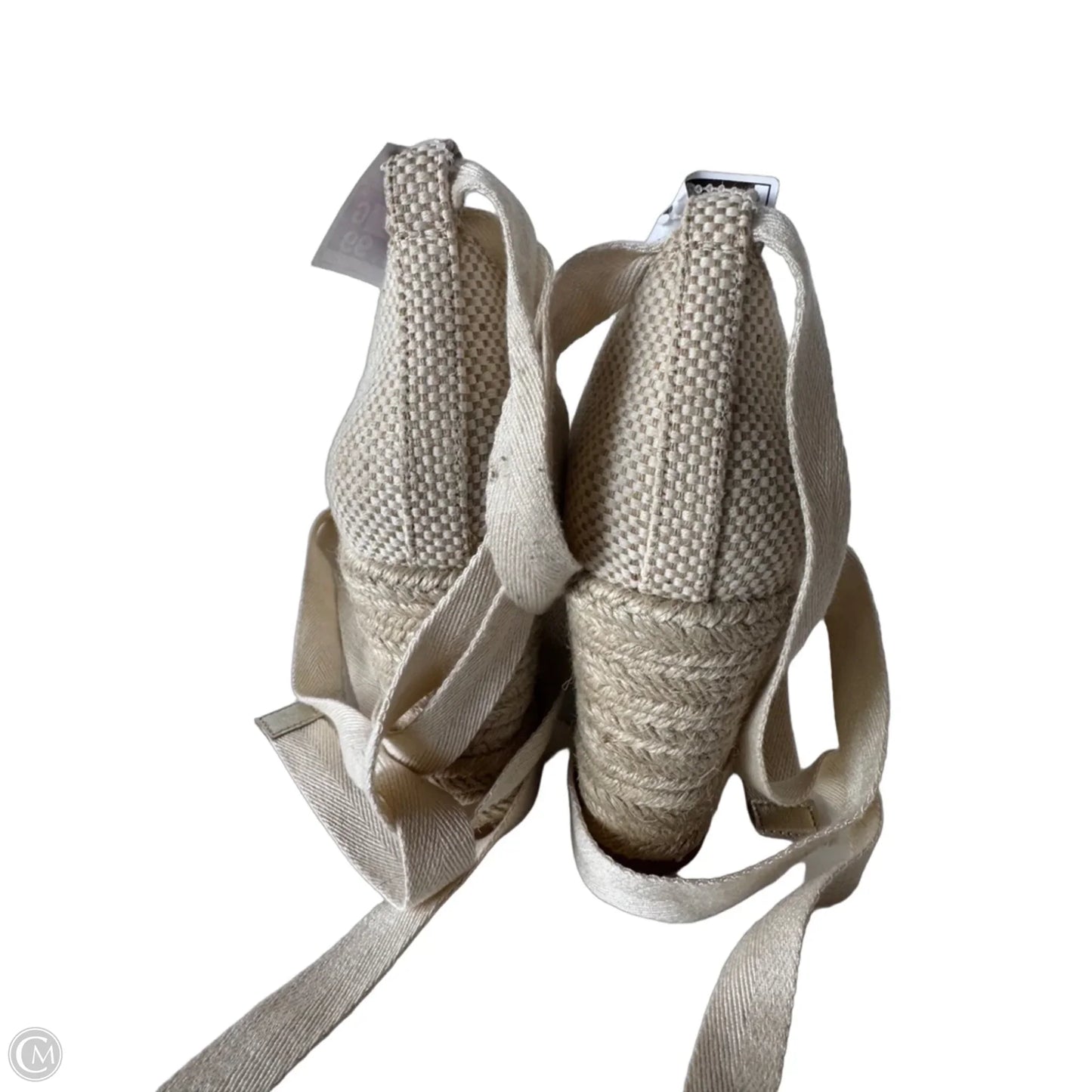 Sandals Heels Wedge By Cole-haan In Gold & Tan, Size: 9.5