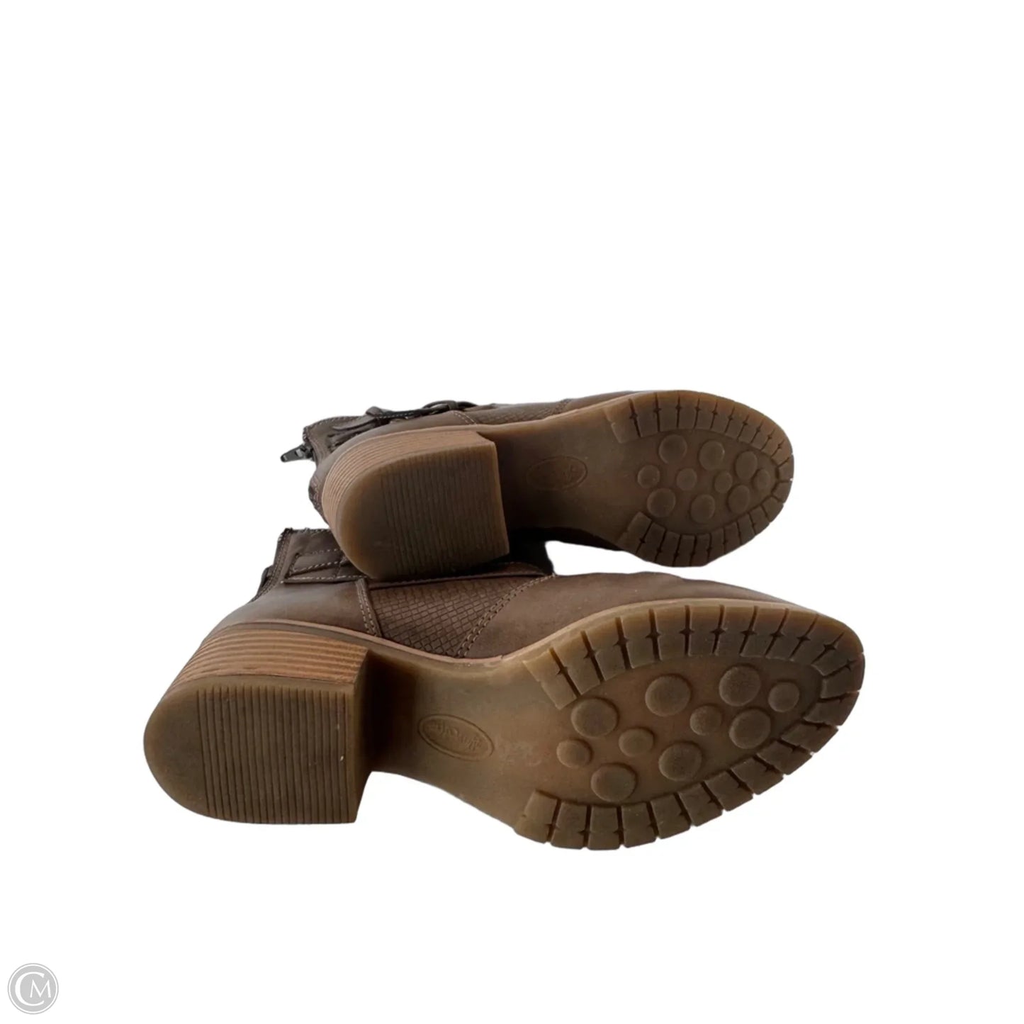 Boots Ankle Heels By Sofft In Brown, Size: 8