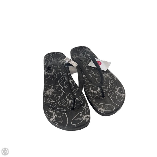 Sandals Flip Flops By Capelli In Black & White, Size: 8